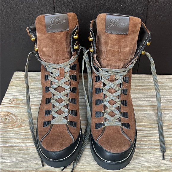 J. Crew Women’s Suede and Leather Lace-Up Boots - Picture 2 of 13